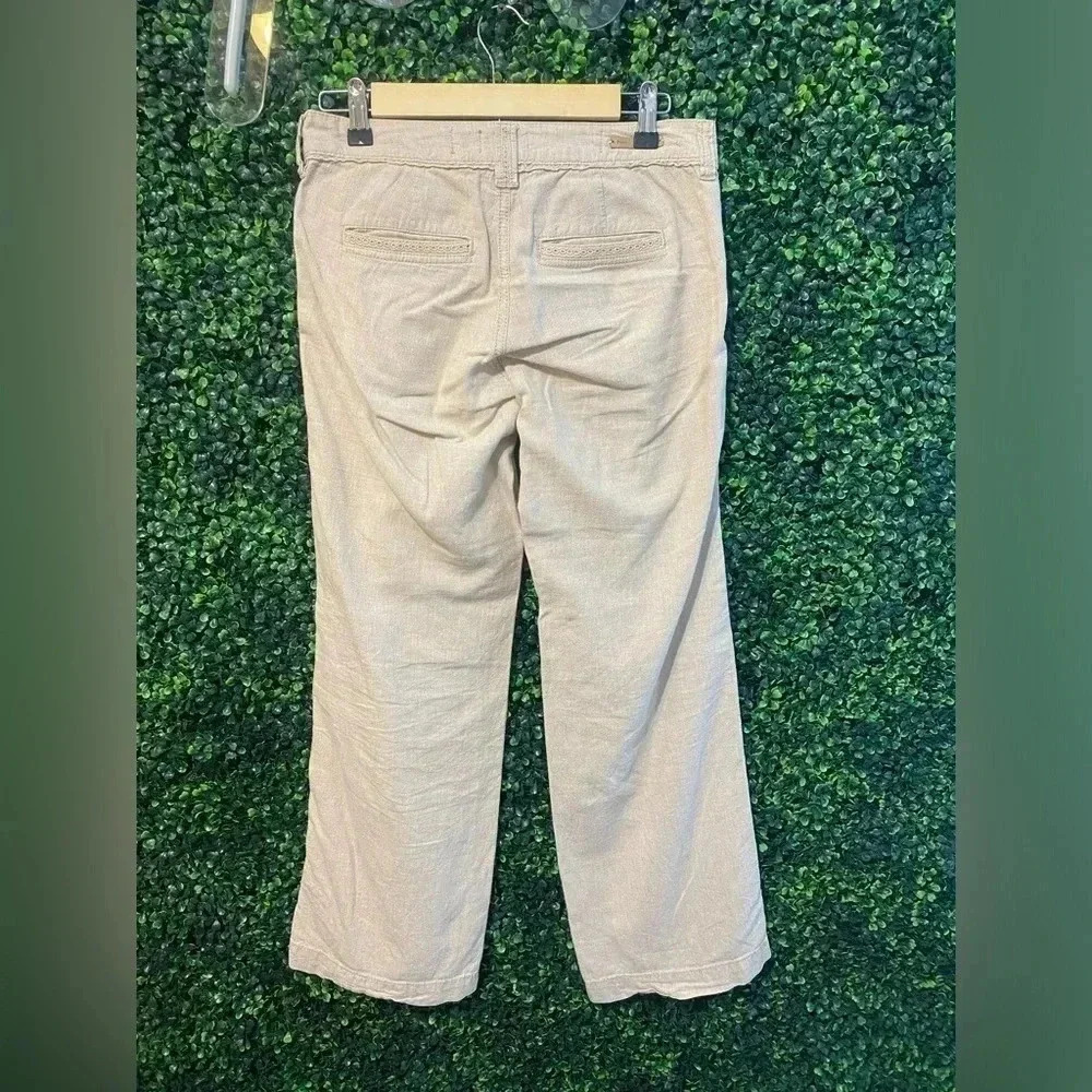Pilcro and the Letterpress by Anthropologie Wide Leg Linen Cotton Pants Size 0P - Picture 4 of 6